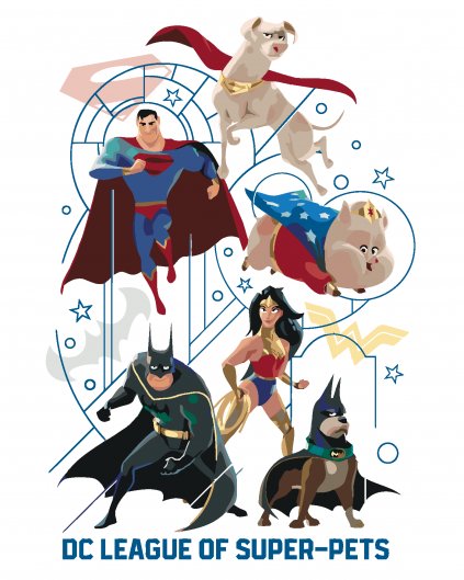 Malowanie po numerach - SUPERMAN, BATMAN, WONDER WOMAN (DC LIGA SUPER ZWIERZAKÓW)