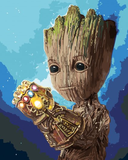 Malowanie po numerach - GROOT Z INFINITY GAUNTLET