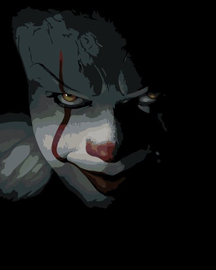Malowanie po numerach - PRZERAŻAJĄCE SPOJRZENIE PENNYWISE'A (IT)