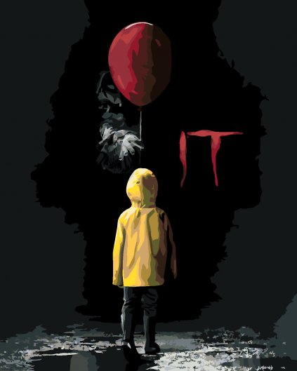 Malowanie po numerach - Malowanie po numberach - PENNYWISE PONÚKA GEORGIMU BALÓNIK (TO)