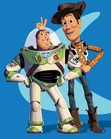 Malowanie po numerach - WOODY I BUZZ (TOY STORY)