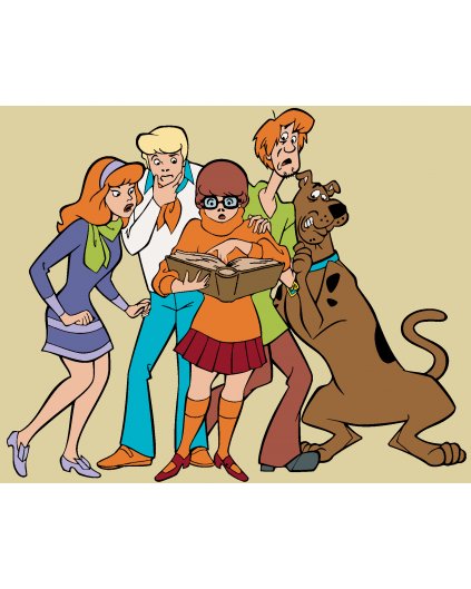 Malowanie po numerach - SHAGGY, SCOOBY, DAPHNE, VELMA A FRED (SCOOBY DOO)