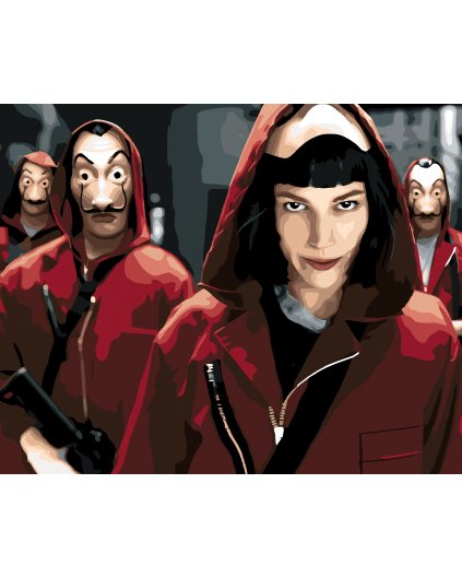 Malowanie po numerach - TOKIO NA PROWADZENIU (La casa de papel)