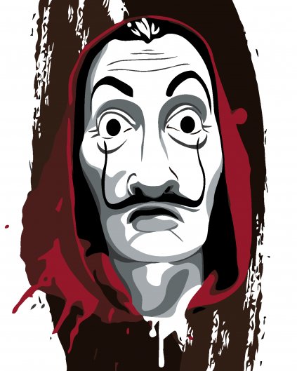Malowanie po numerach - MASKA GRAFIKA (La casa de papel)