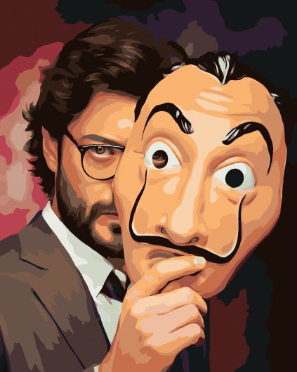 Malowanie po numerach - PROFESOR Z MASKĄ (La casa de papel)