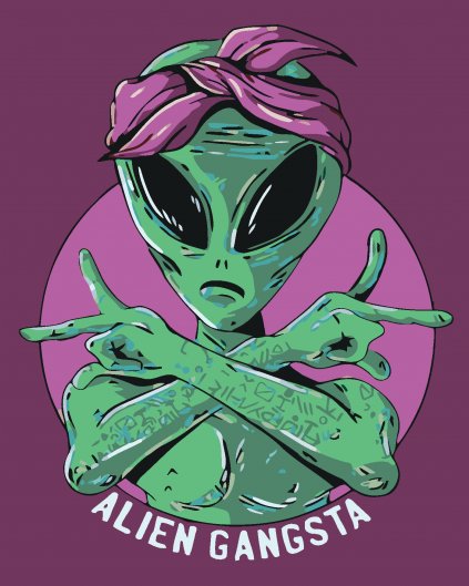 Malowanie po numerach - ALIEN GANGSTA