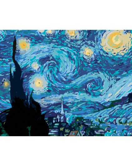 Haft diamentowy - Gwiaździsta noc (Van Gogh)