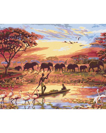 Haft diamentowy - Afrykański zachód słońca