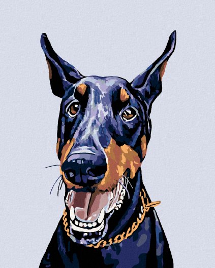 Haft diamentowy - Doberman