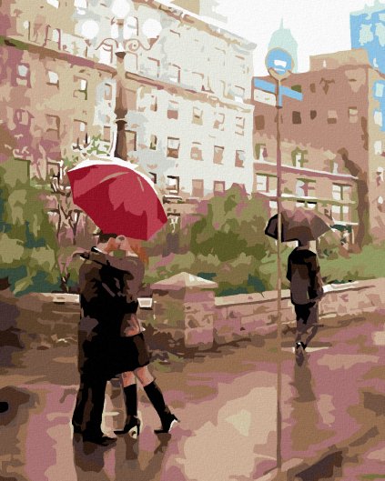 Haft diamentowy - Spotkanie pod parasolem