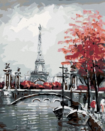 Haft diamentowy - Wieża Eiffla i Sekwana