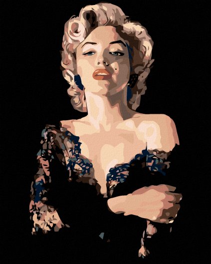 Haft diamentowy - Marilyn Monroe w czarnej sukience