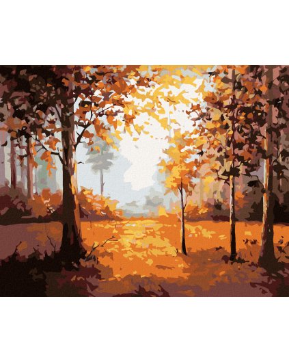 Haft diamentowy - Słoneczny jesienny las