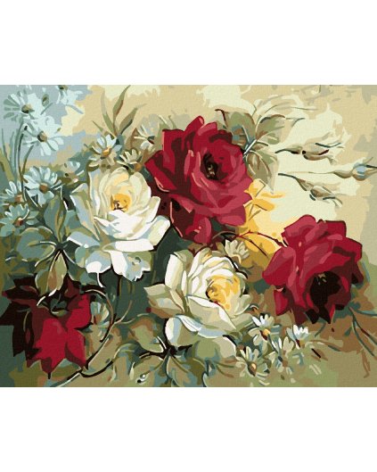 Haft diamentowy - Róże jak malowane