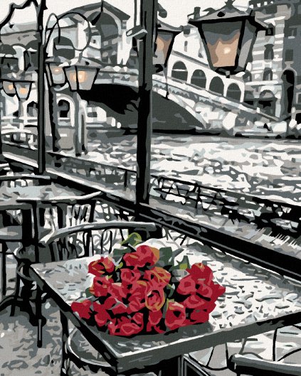 Haft diamentowy - Róże w Wenecji