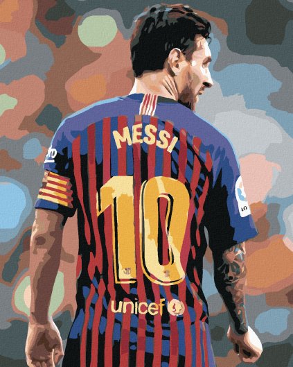 Haft diamentowy - Messi z tyłu