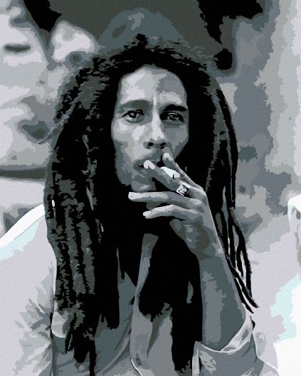 Haft diamentowy - Bob Marley z papierosem
