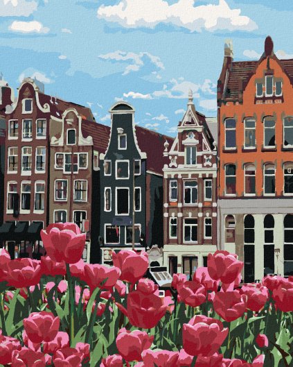 Haft diamentowy - TULIPANY W AMSTERDAMIE II