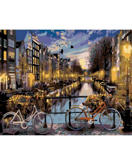 Haft diamentowy - Rowery w Amsterdamie