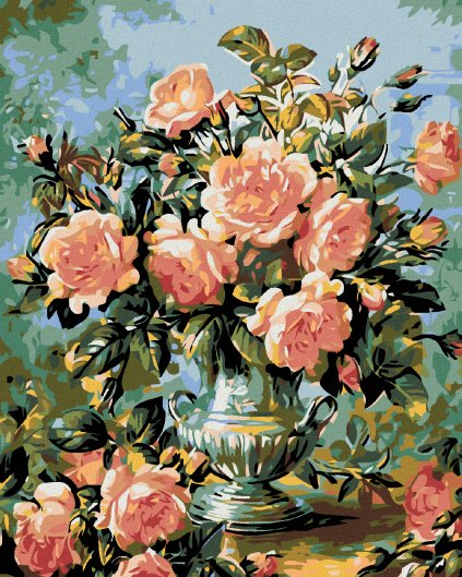 Haft diamentowy - Piękne różowe róże