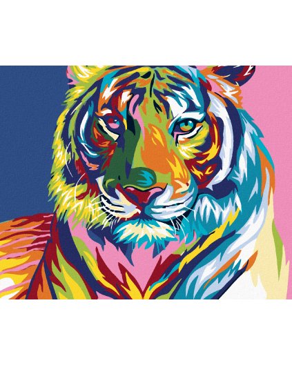 Haft diamentowy - Kolorowy tygrys