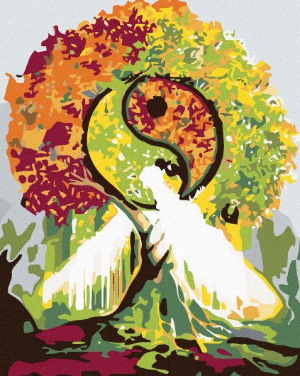 Haft diamentowy - Yin yang