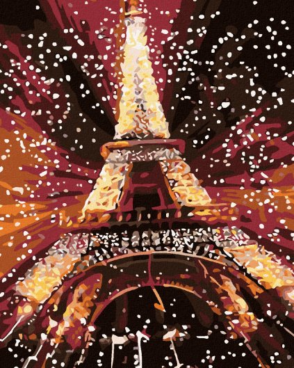 Haft diamentowy - Fajerwerki nad wieżą Eiffela
