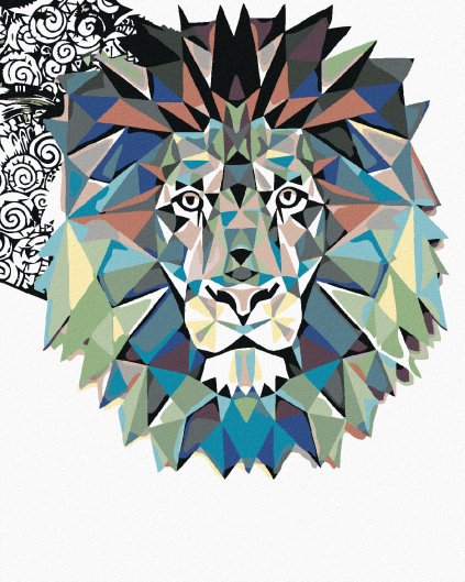 Haft diamentowy - Mozaika lew