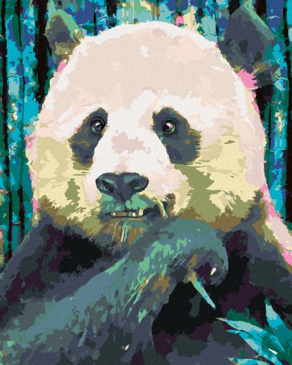 Haft diamentowy - KOLOROWA PANDA