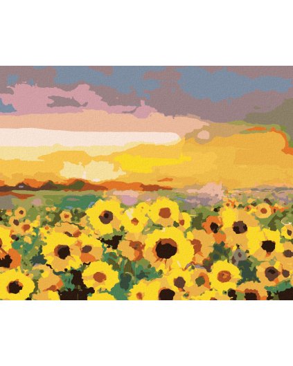 Haft diamentowy - SŁONECZNIK NA POLU I ZACHÓD SŁOŃCA