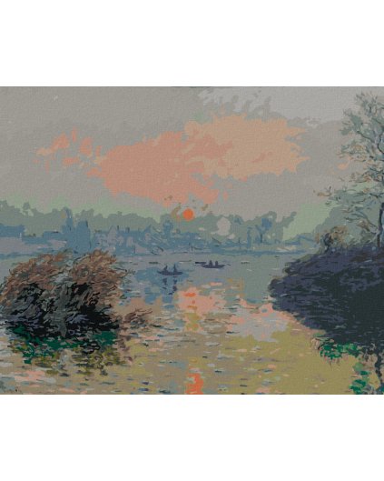 Haft diamentowy - ZACHÓD SŁOŃCA NAD SEKWANĄ (CLAUDE MONET)