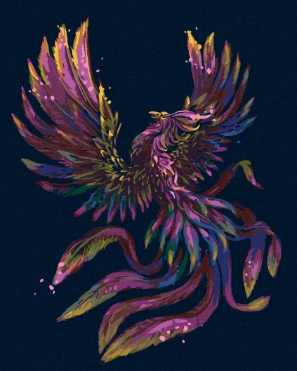 Haft diamentowy - KOLOROWY FENIX