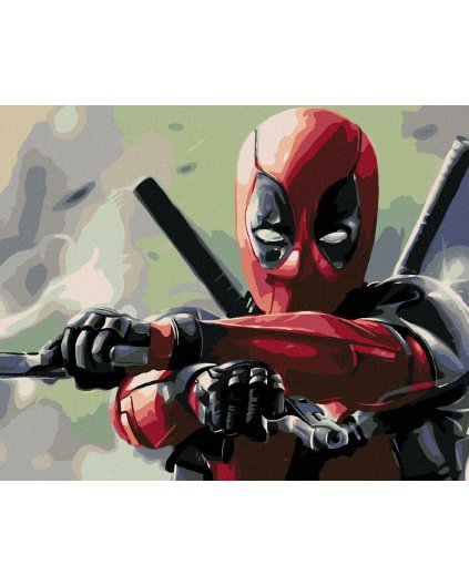 Haft diamentowy - DEADPOOL Z BRONIĄ