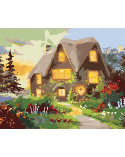 Haft diamentowy - DOM I DROGA Z KWIATAMI (D. RUSTY RUST)