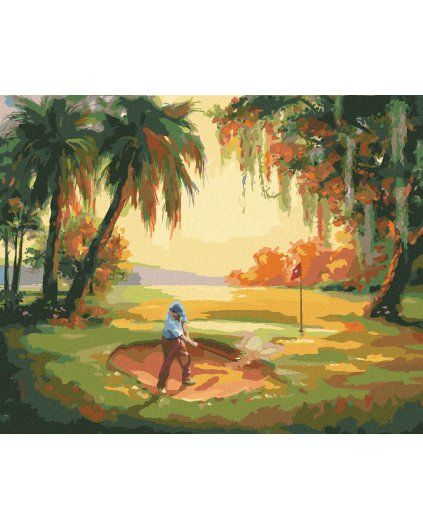 Haft diamentowy - GOLFISTA (D. RUSTY RUST) (Wariant płótno bez ramy, Rozmiar 40x50 cm)