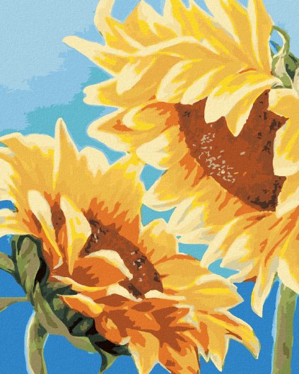 Haft diamentowy - DWA SŁONECZNIKI (MYROSLAVA VOLOSCHUK)