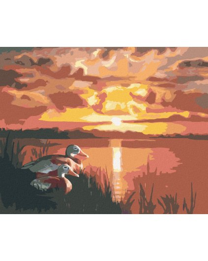 Haft diamentowy - KACZKI I ZACHÓD SŁOŃCA (D. RUSTY RUST)