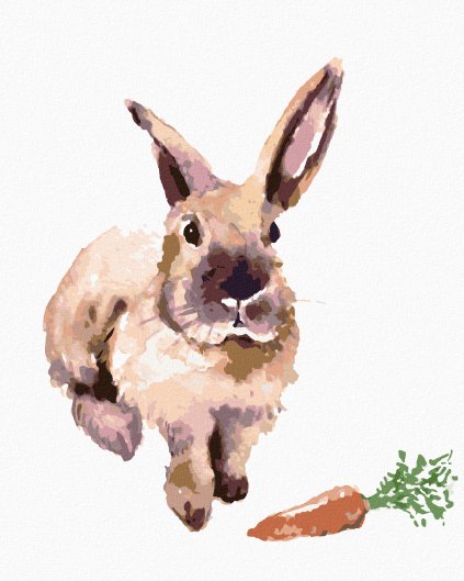 Haft diamentowy - KRÓLIK Z MARCHEWKĄ