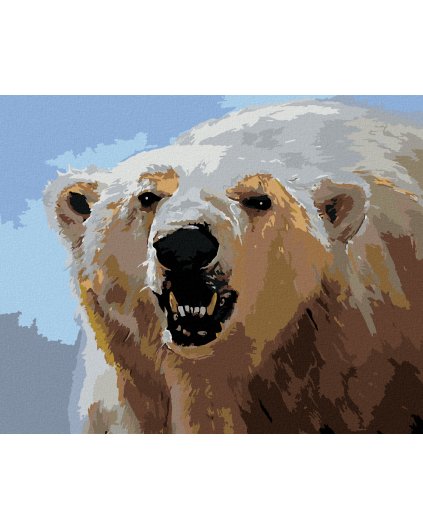 Haft diamentowy - NIEDŹWIEDŹ POLARNY Z BLISKA (D. RUSTY RUST)