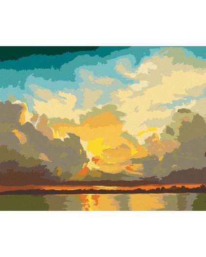 Haft diamentowy - ZACHÓD SŁOŃCA NAD WODĄ (D. RUSTY RUST)