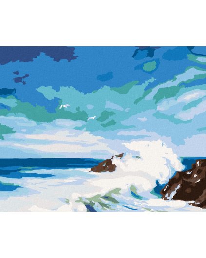 Haft diamentowy - FALE ROZBIJAJĄCE SIĘ O KLIFY (D. RUSTY RUST)