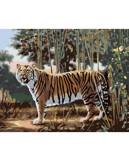 Haft diamentowy - TYGRYS I BAMBUS (D. RUSTY RUST)