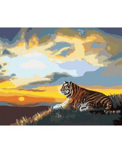 Haft diamentowy - TYGRYS I ZACHÓD SŁOŃCA (D. RUSTY RUST)