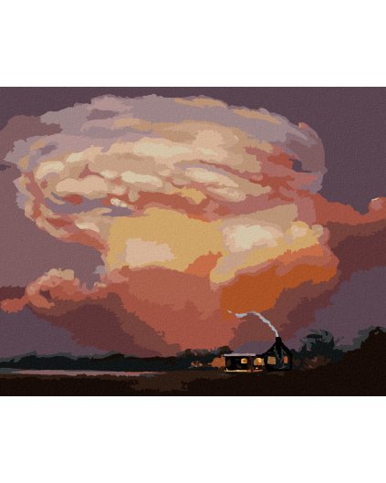 Haft diamentowy - CHMURY NAD CHATĄ (D. RUSTY RUST)