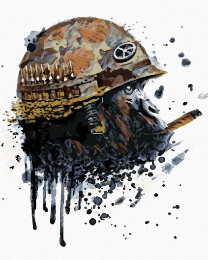 Haft diamentowy - MAŁPA ŻOŁNIERZ