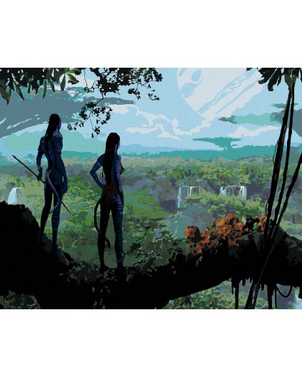 Haft diamentowy - PANDORIANIE OBSERWUJĄ SWOJĄ ZIEMIĘ (Avatar)