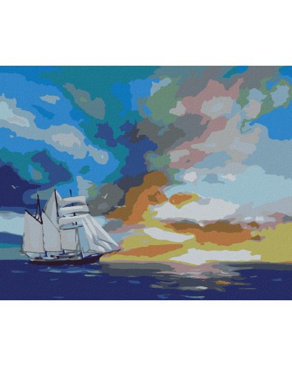 Haft diamentowy - ŻAGLÓWKA I ZACHÓD SŁOŃCA (D. RUSTY RUST)