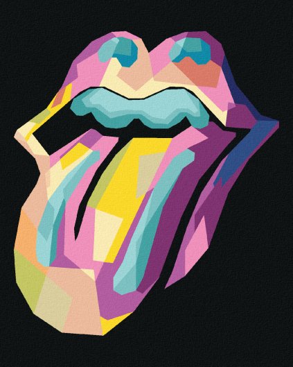 Haft diamentowy - POP-ART ROLLING STONES