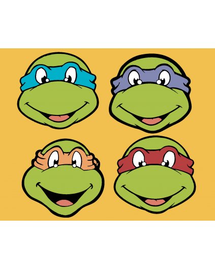 Malowanie po numerach - GŁOWY NASTOLETNICH ZMUTOWANYCH ŻÓŁWI NINJA