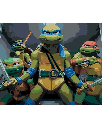 Malowanie po numerach - NASTOLETNIE ZMUTOWANE ŻÓŁWIE NINJA - ZMUTOWANY CHAOS